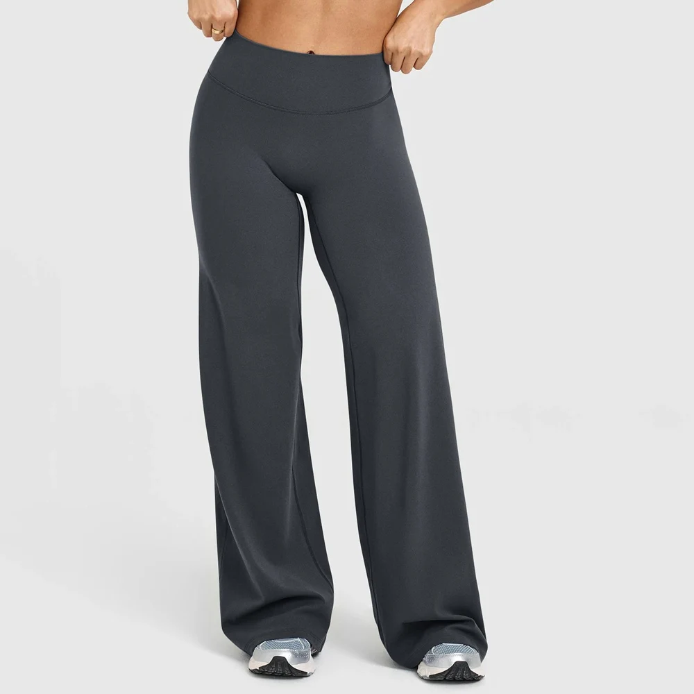 Straight Leg Yoga Pants Soft Butter Fabric Women Clothes Middle Waist Gym Pants Leggings Fitness Pilates Running Sports Trousers - Image 2