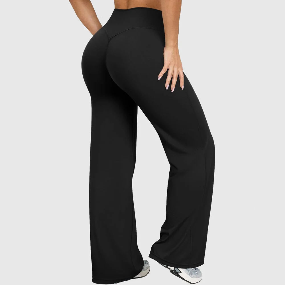 Straight Leg Yoga Pants Soft Butter Fabric Women Clothes Middle Waist Gym Pants Leggings Fitness Pilates Running Sports Trousers - Image 4