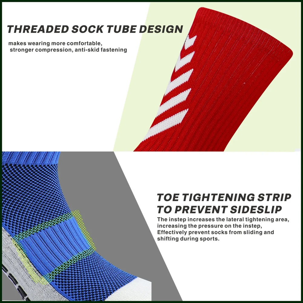 6 Pairs Anti-Slip Football Socks Men Athletic Soccer Socks Breathable For Running Yoga Basketball Cycling Sports Grip Socks - Image 5