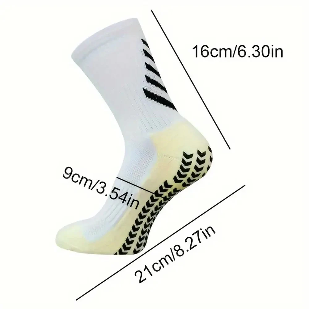 6 Pairs Anti-Slip Football Socks Men Athletic Soccer Socks Breathable For Running Yoga Basketball Cycling Sports Grip Socks - Image 6